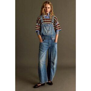 NWT We The Free Good Luck Barrel Overalls - Color: Ultra Light Beam